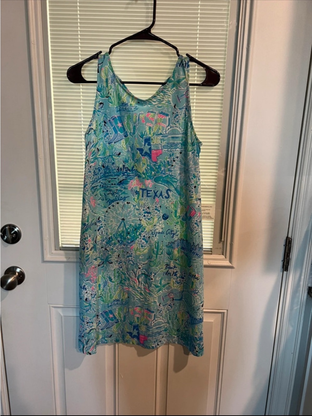 Lilly Pulitzer Aqua Blue Multicolor Sleeveless Shift Dress